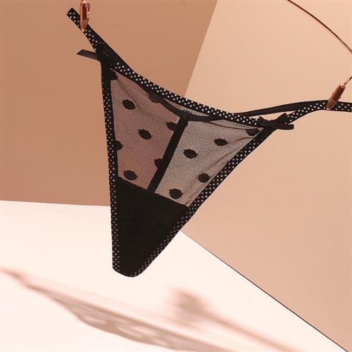 dot sexy cotton transparent polka pants lace one pure