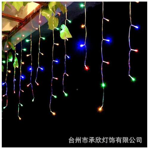 led冰AUZ太能条灯低压防诞水户外商场街道店铺装阳饰窗帘灯圣节日