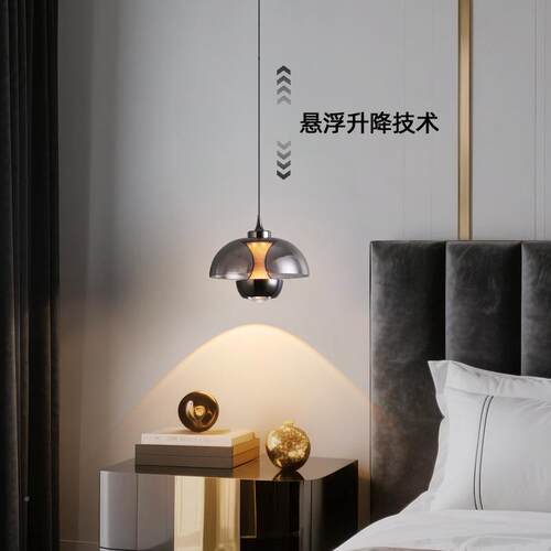 升降873手扫花苞床头吊奢灯意式轻主卧房间墙吊灯小玄关背景吊线