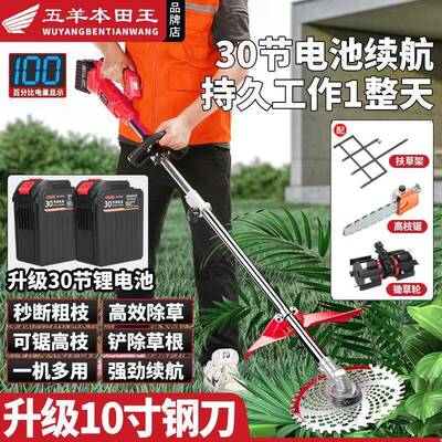 割草电动充电式FNR草坪机型用除草机小多功能打家草机神器剪机草