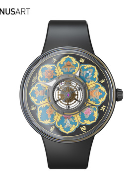 CRONUSART克洛斯中置陀飞轮钛金属 机械手表男士男款自动镂空腕表