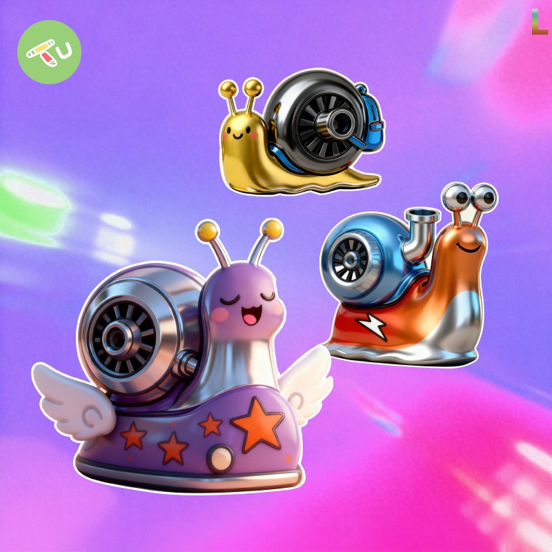 蜗牛涡轮增压器汽车贴纸立体效果