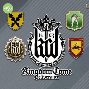 天国拯救周边趣味旗帜与盾牌反光贴汽车摩托装饰贴静电贴纸