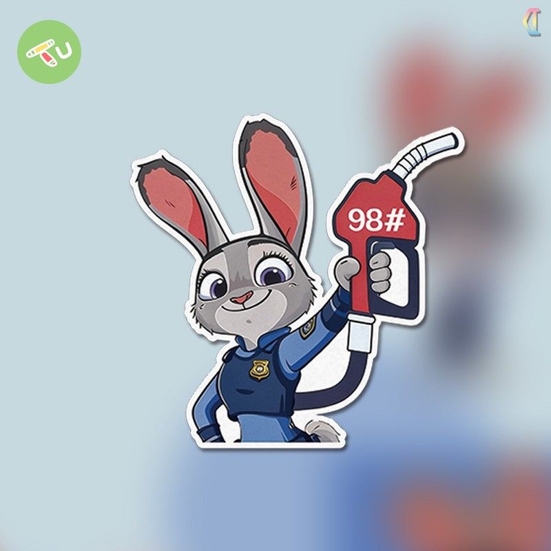 疯狂动物城朱迪兔子警官9892充电汽车摩托油箱反光贴,汽车用品/电子/清洗/改装,汽车装饰贴/反光贴,淘宝优惠券,粉丝福利购,淘宝优惠卷