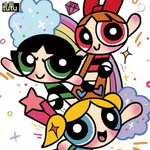 tutu飞天小女警二次元车贴
