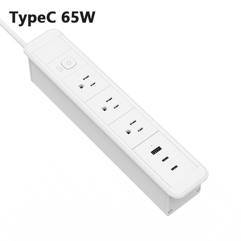 美标3AC暗装桌面插座PD65W快充t