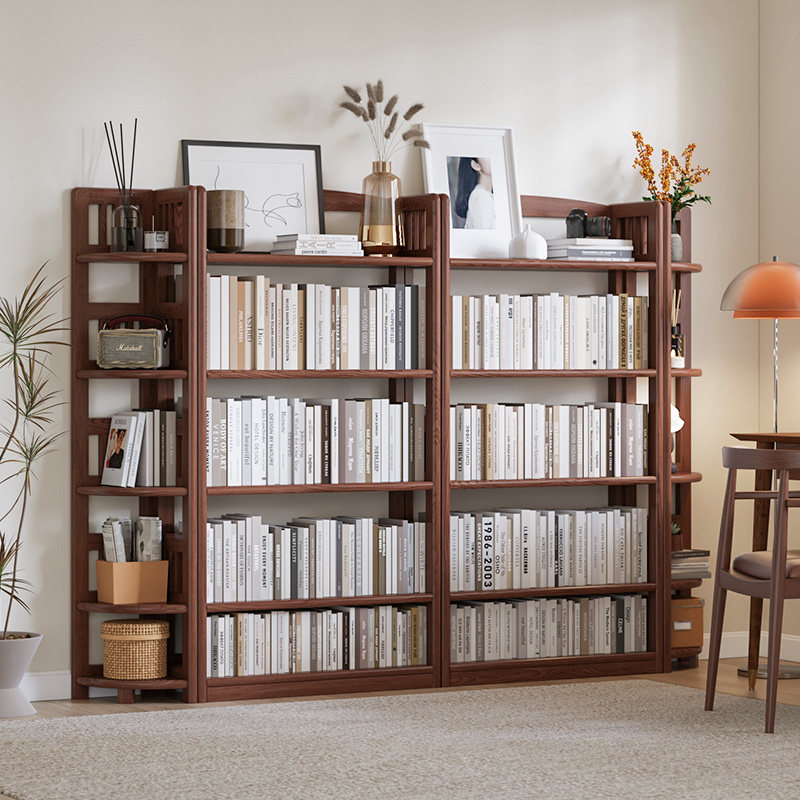 书架柜子置物架落地客厅多层书柜儿童卧室实木转角靠墙组合收纳架