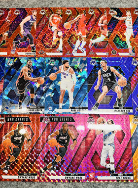 25马赛克带编韦德乔治勇士火箭热正版NBA球星卡帕尼尼Panini收藏