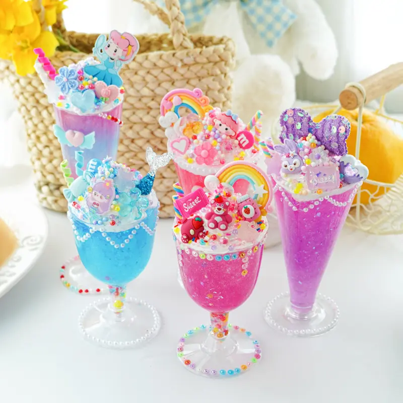 儿童diy仿真甜品雪糕杯制作