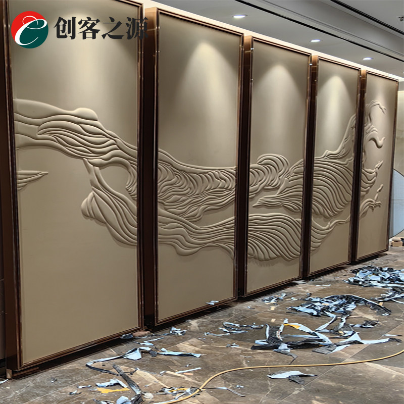 浮雕硬包背景墙电视沙发宾馆床头