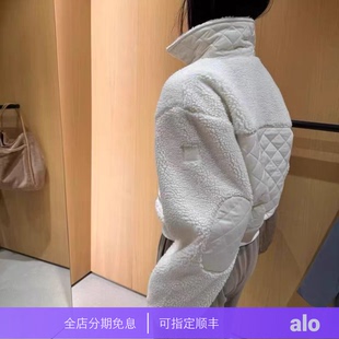 【aIo权威正确原标】高端羊羔毛拉链肯豆立领外套加厚拼接上衣