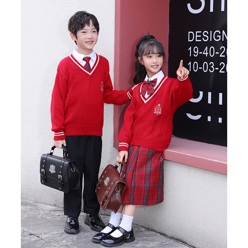 元旦儿童合唱团诗歌朗诵演讲演出服秋冬学院风运动会班服小学生