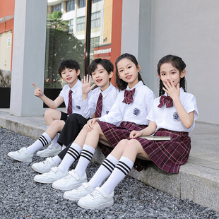 元旦儿童合唱团诗歌朗诵演出服幼儿园小学生学院风运动会班服套装