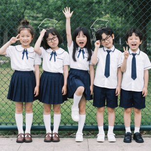 六一儿童大合唱团演出服小学生诗歌朗诵演讲比赛毕业照班服学院风
