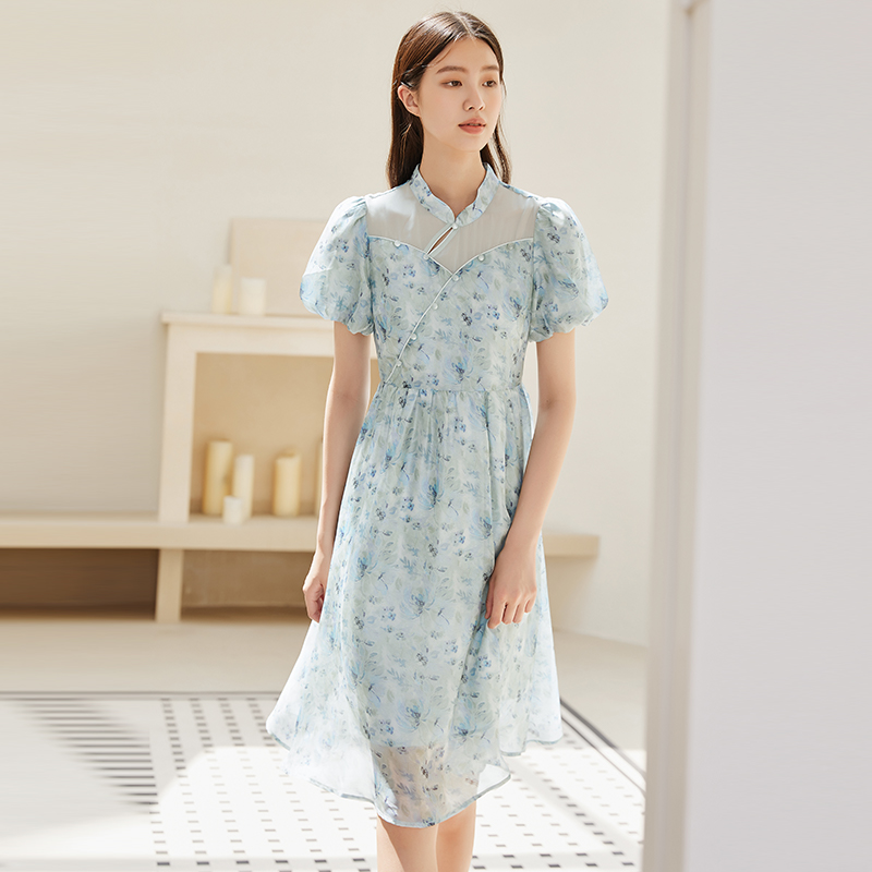 短袖新中式连衣裙Lucidy/鲁思蒂