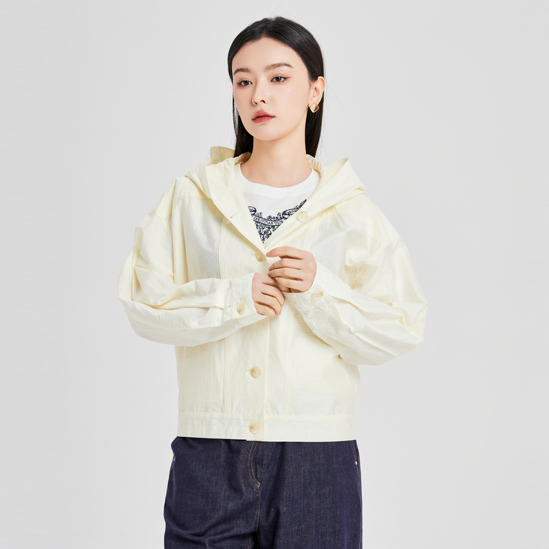 鲁思蒂连帽外女新款短款上衣