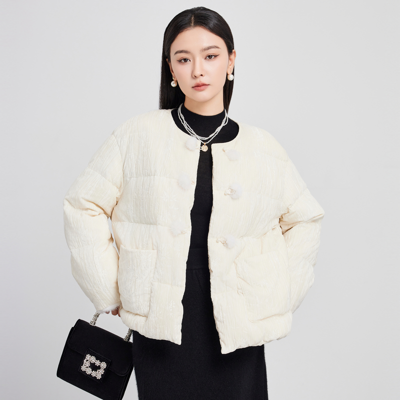 鲁思蒂宽松显瘦羽绒服外套