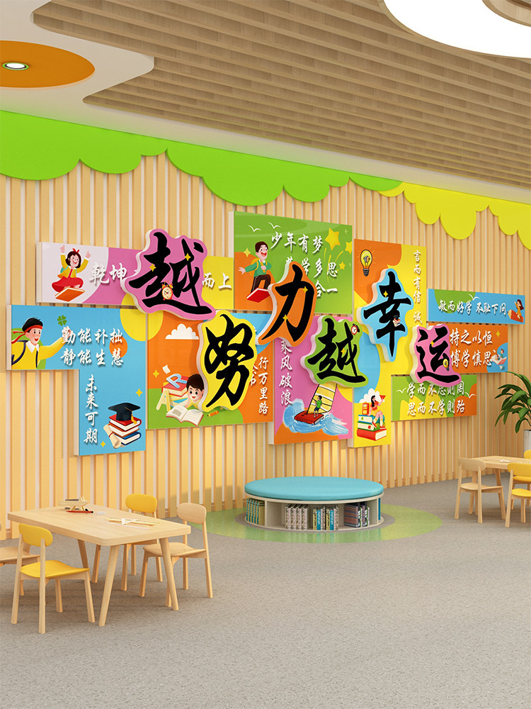 图书角阅读区绘本图书馆墙面装饰幼儿园环境创作材料主题半成品文