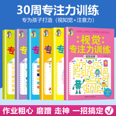 全6册听觉视觉注意力4 卡培养孩子耐心专注力上课不走神宝宝连线画数字训练 15岁全套家庭训练60天专注力记忆力早教译码