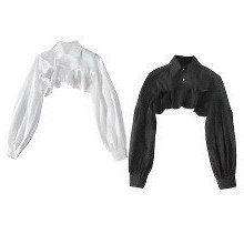 WomenPuffLongSleeveHalfTop