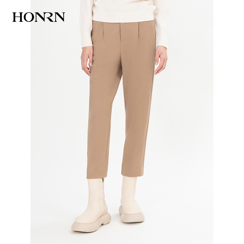 HONRN/红人羊毛束脚休闲裤