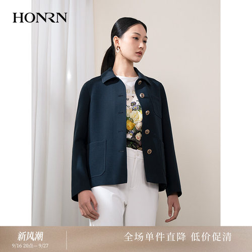 HONRN/红人气质短款羊毛外套