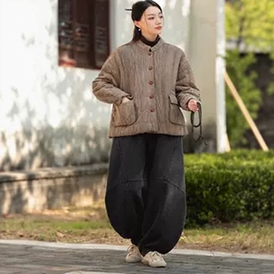 冬装棉服打坐修行禅服居士服女款中国风夹棉外套禅意佛系日常棉衣