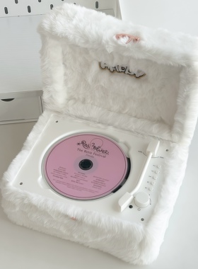 Rexitee复古型皮质CD机播放器送男女友生日礼品蓝牙音响光盘专辑