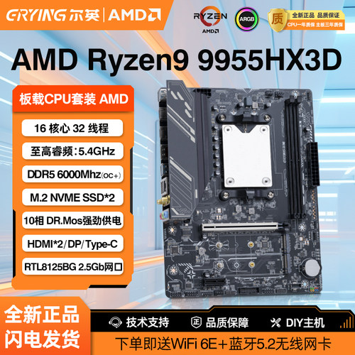 尔英板载CPU套装R98945HX系列D5
