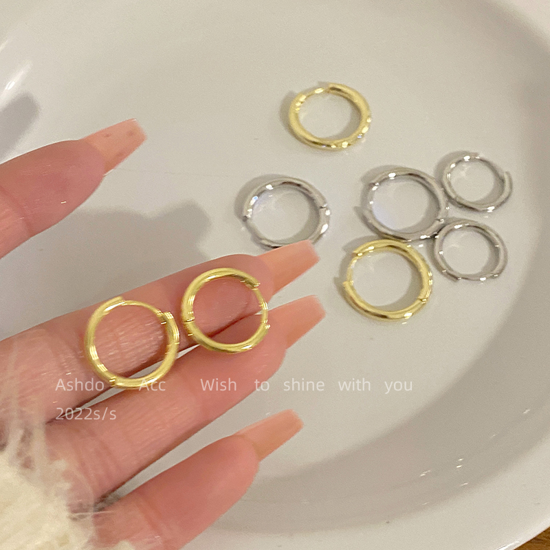 简约圈圈耳环女新款圆环耳圈女