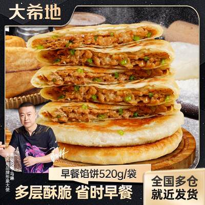 大希地牛肉馅饼/猪肉大葱/韭菜鸡蛋饼520g懒人早餐速食半成品