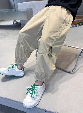 潮流束脚防蚊裤子男童2026新款