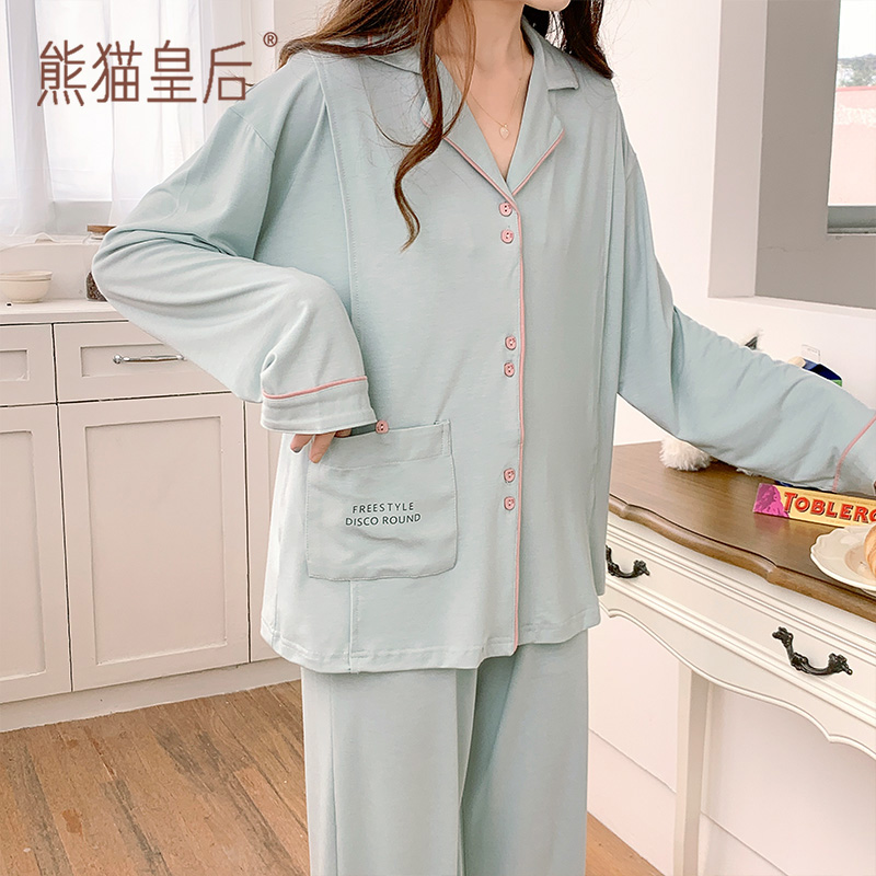 莫代尔月子服夏季薄款产后哺乳孕妇睡衣纯棉产妇喂奶家居服可外穿