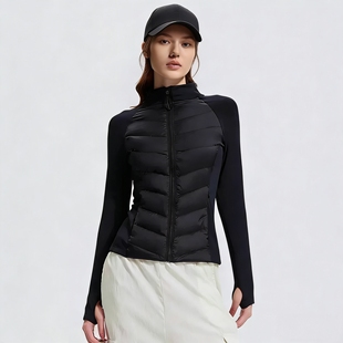 90鹅绒轻薄保暖跑步训练修身 显瘦羽绒服女