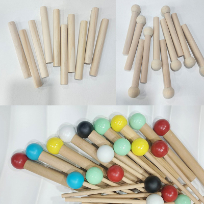 实木洞洞板配件置物架木质挂钩火柴棍圆孔木棒木棍层板定制