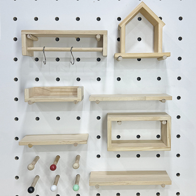 实木洞洞板配件通用6mm12mm18mm15mm20mm圆孔小木棍木质收纳层架d