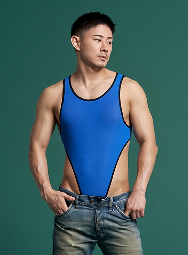 GX3男连体性感塑形欲望紧身弹力打底吊带背心运动夜连体三角