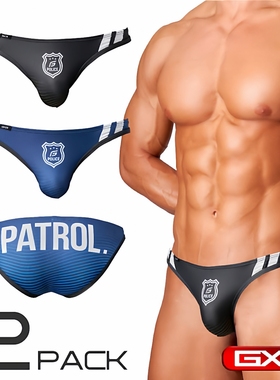 GX3人气高弹低腰POLICE制服百搭比基尼男士内裤1条装