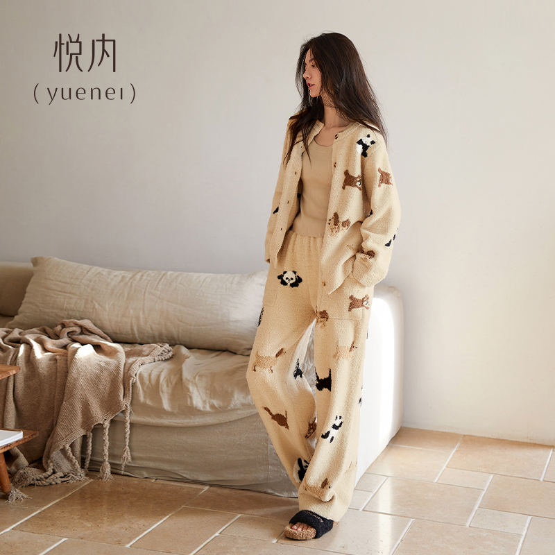 【商场同款】悦内女士半边绒睡衣