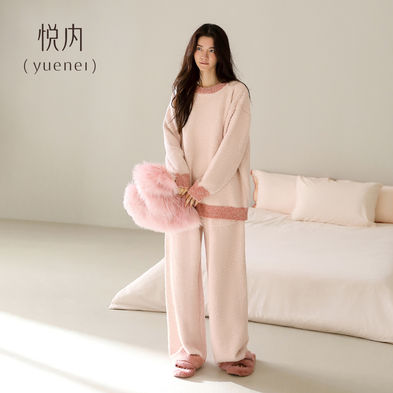 【商场同款】悦内女士半边绒睡衣