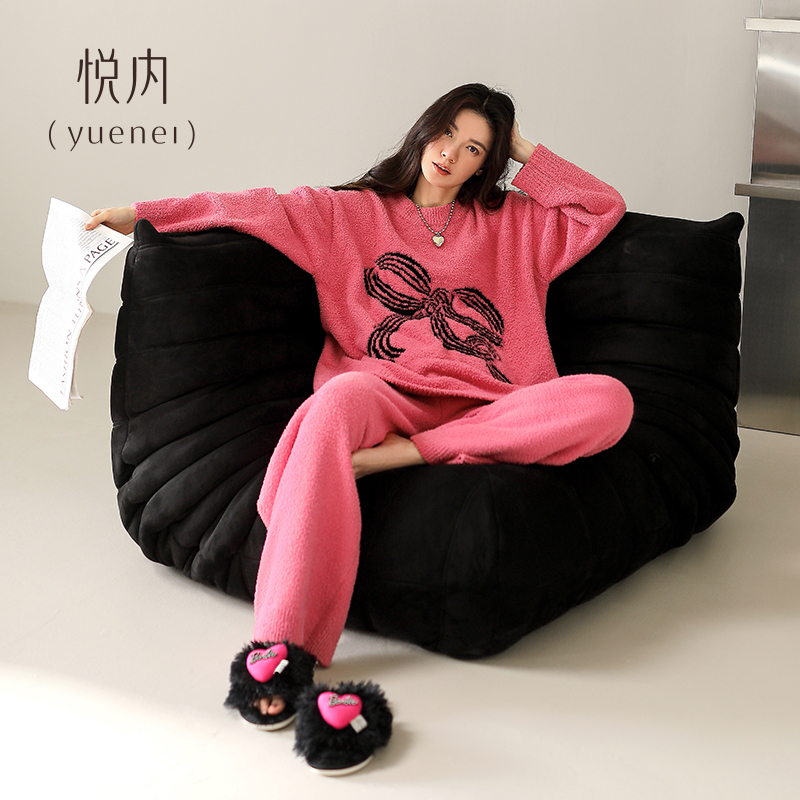 【商场同款】悦内女士半边绒睡衣