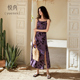 纯欲风睡衣裙子 夏天纯棉吊带背心长款 悦内带胸垫一体睡裙女款 夏季