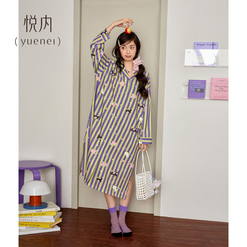 【商场同款】悦内女士纯棉睡裙图片