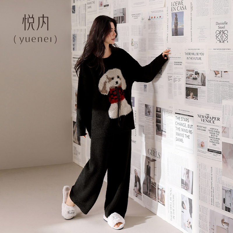 【商场同款】悦内女士半边绒睡衣