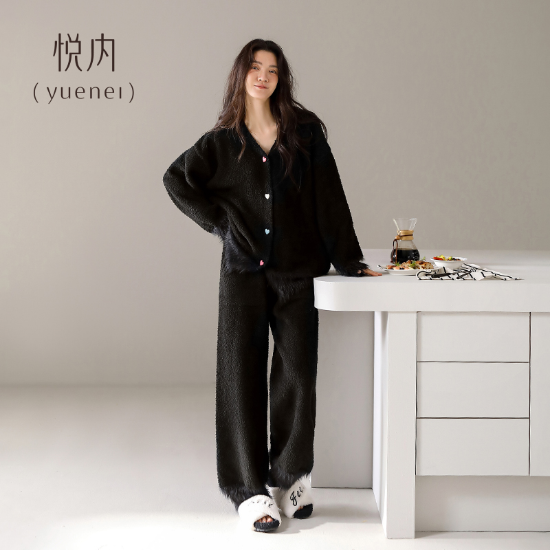 【商场同款】悦内女士半边绒睡衣