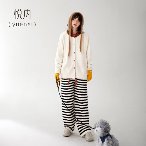 【商场同款】悦内女士半边绒睡衣