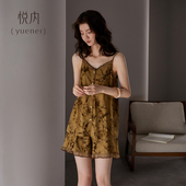 莫代尔吊带背心短裤 家居服夏天夏季 薄款 悦内睡衣女夏款 小性感套装