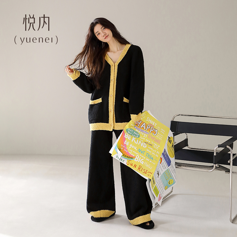 【商场同款】悦内女士半边绒睡衣
