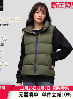 君羽辕辙羽绒服马甲女款700蓬秋冬鹅绒立领时尚百搭羽绒背心61024