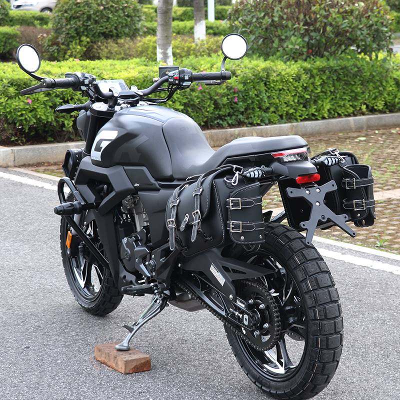 启典kd150-gk-g1-g2摩托车边包gk150左右侧包防水帆布复古包改装